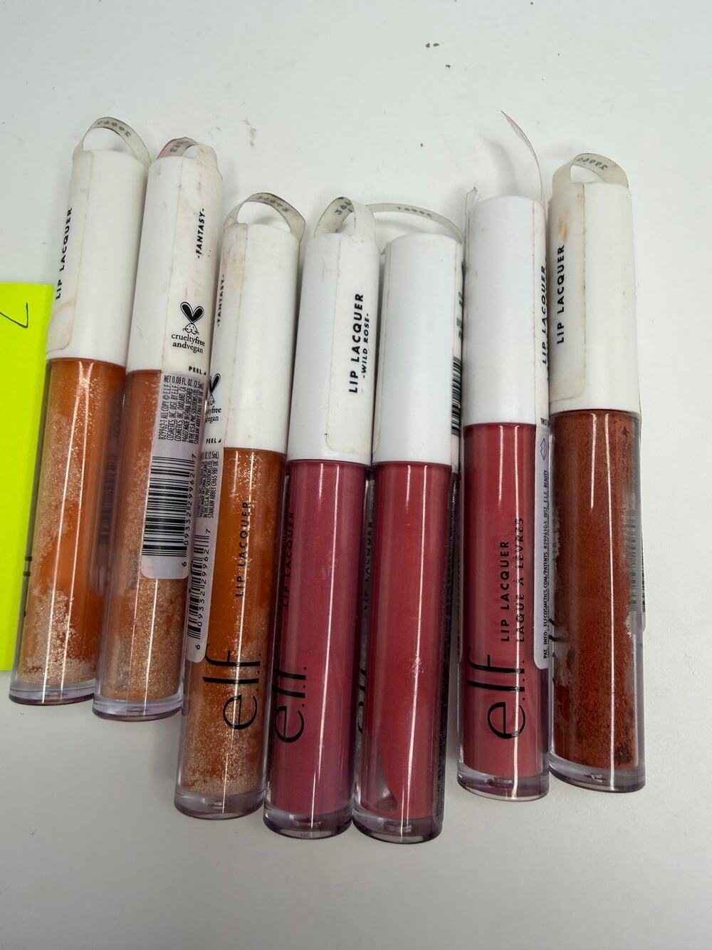 e.l.f. Lip Lacquer Lot of 7 Wild Rose Fantasy Moody Shimmer Gloss New